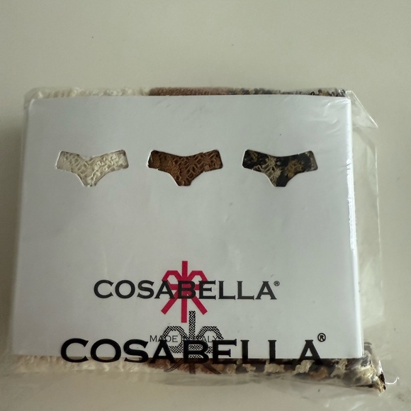 Cosabella Brown and White and leopard 3 pack of cutie thongs. - Picture 1 of 4